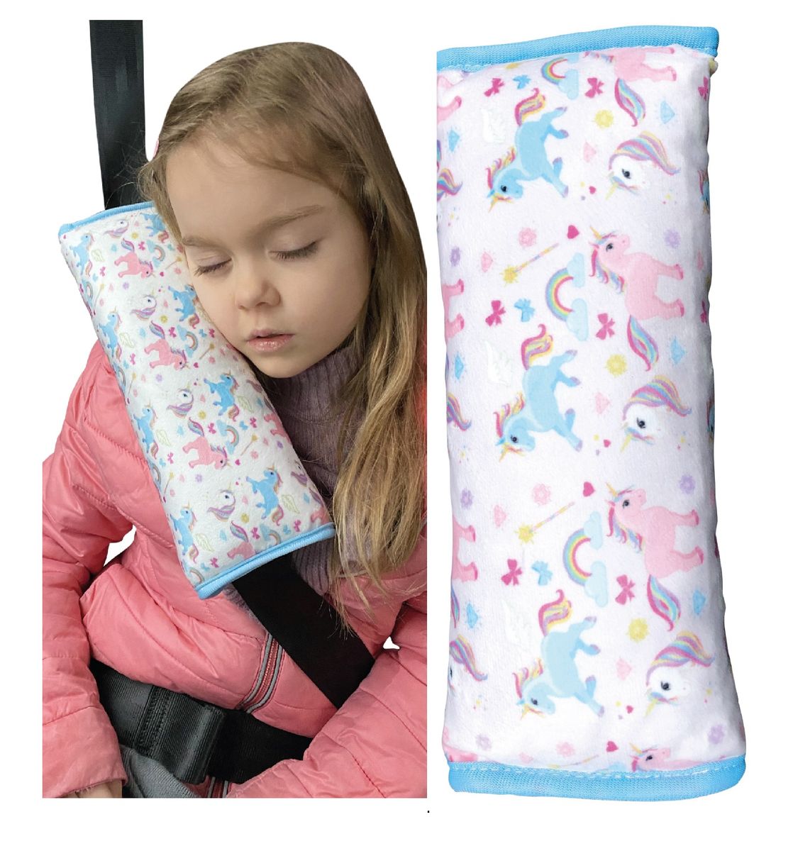 Heckbo Auto Gurt-und Schlafkissen Einhorn-Design